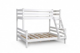 Адель кровать двухъярусная с наклонной лестницей Белый в Искитиме - iskitim.katalogmebeli.com | фото 3