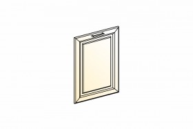 Атланта Дверь глухая L600 (эмаль) (Белый глянец патина золото) в Искитиме - iskitim.katalogmebeli.com | фото