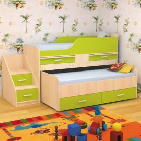 Детская двухместная кровать Лесики в Искитиме - iskitim.katalogmebeli.com | фото
