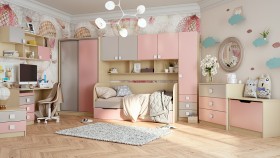 Детская комната Грэйси (Розовый/Серый/корпус Клен) в Искитиме - iskitim.katalogmebeli.com | фото 13