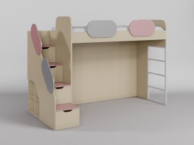 Детская комната Грэйси (Розовый/Серый/корпус Клен) в Искитиме - iskitim.katalogmebeli.com | фото 10