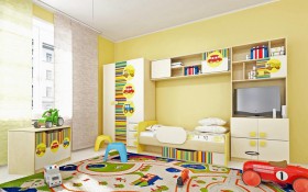 Детская комната Клаксон (Бежевый/корпус Клен) в Искитиме - iskitim.katalogmebeli.com | фото 2