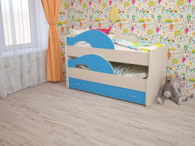 Кровать детская Радуга 1600 Млечный дуб/Венге в Искитиме - iskitim.katalogmebeli.com | фото 4