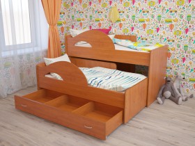Кровать детская Радуга 1600 Млечный дуб/Венге в Искитиме - iskitim.katalogmebeli.com | фото 6