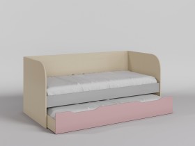 Диван-кровать Грэйси (Розовый/Серый/корпус Клен) в Искитиме - iskitim.katalogmebeli.com | фото
