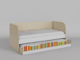 Диван-кровать Клаксон без машинок (Белый/корпус Клен) в Искитиме - iskitim.katalogmebeli.com | фото