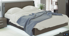 Двуспальная кровать «Наоми» (Фон серый, Джут) в Искитиме - iskitim.katalogmebeli.com | фото