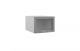 Гарда ГПГС 500 шкаф верхний горизонтальный глубокий со стеклом (Белый/корпус Серый) в Искитиме - iskitim.katalogmebeli.com | фото