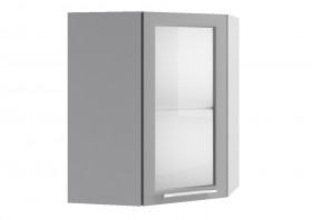 Гарда ПУС 550 шкаф верхний угловой со стеклом Белый в Искитиме - iskitim.katalogmebeli.com | фото