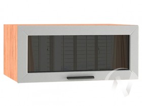 Шкаф верхний Глетчер ШВГС 810 (Гейнсборо силк/дуб крафт/горизонт/стекло) в Искитиме - iskitim.katalogmebeli.com | фото