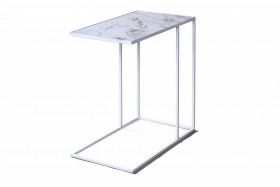 Журнальный столик Stone 018 (Прямоугольный) Металл/Керамика 500 Белый в Искитиме - iskitim.katalogmebeli.com | фото