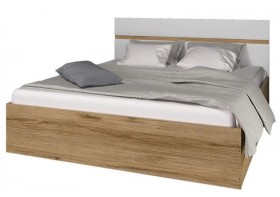 Ким кровать 1,4 (Дуб сонома/белый глянец) в Искитиме - iskitim.katalogmebeli.com | фото 1