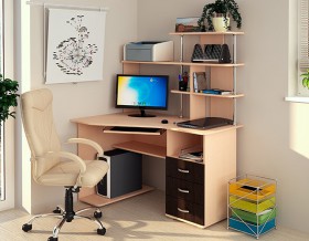 Компьютерный стол Форест NEW (венге/лоредо) в Искитиме - iskitim.katalogmebeli.com | фото