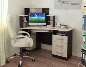 Компьютерный стол Каспер (венге/лоредо) в Искитиме - iskitim.katalogmebeli.com | фото 1