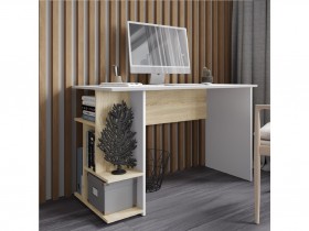 Компьютерный стол СКМ-6 белый/дуб сонома в Искитиме - iskitim.katalogmebeli.com | фото