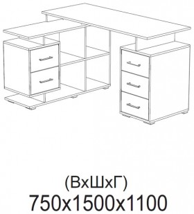 Компьютерный стол угловой СКМУ-3 белый в Искитиме - iskitim.katalogmebeli.com | фото 2