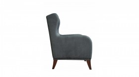 Кресло для отдыха "ЕвроМагнат" (замша дельта серо - синий)/осн. в Искитиме - iskitim.katalogmebeli.com | фото 4