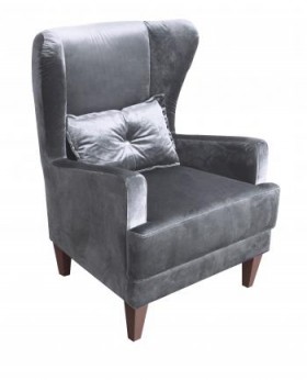 Кресло для отдыха Нарцисс (велюр богемия сильвер) в Искитиме - iskitim.katalogmebeli.com | фото