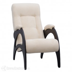 Кресло для отдыха Неаполь Модель 9 без лозы (Венге-эмаль/Ткань Ваниль Verona Vanilla) в Искитиме - iskitim.katalogmebeli.com | фото