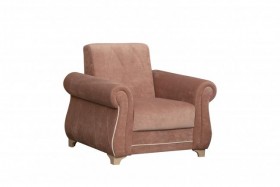 Кресло для отдыха Порто (велюр киви корица / микровельвет крем) в Искитиме - iskitim.katalogmebeli.com | фото