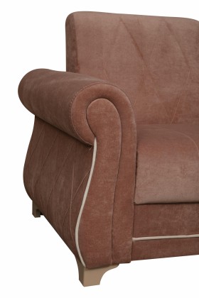 Кресло для отдыха "Порто" (велюр киви корица / микровельвет крем) в Искитиме - iskitim.katalogmebeli.com | фото 3
