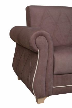 Кресло для отдыха "Порто" (велюр текстура лиловый / микровельвет крем)/осн. в Искитиме - iskitim.katalogmebeli.com | фото 6
