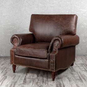 Кресло кожаное Лофт Аристократ (ширина 1100 мм) в Искитиме - iskitim.katalogmebeli.com | фото
