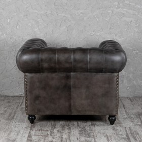 Кресло кожаное Лофт Честер (акация) в Искитиме - iskitim.katalogmebeli.com | фото 7
