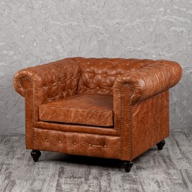 Кресло кожаное Лофт Честер (кожа буйвола) в Искитиме - iskitim.katalogmebeli.com | фото 1