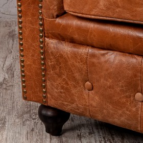 Кресло кожаное Лофт Честер (кожа буйвола) в Искитиме - iskitim.katalogmebeli.com | фото 3