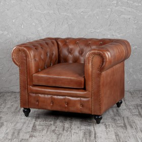 Кресло кожаное Лофт Честер (кожа) в Искитиме - iskitim.katalogmebeli.com | фото 1