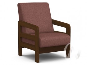 Кресло отдыха Вега-34 (орех лак/UNO BERRY) в Искитиме - iskitim.katalogmebeli.com | фото