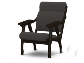 Кресло Вега-10 (венге лак/ULTRA GRAFIT) в Искитиме - iskitim.katalogmebeli.com | фото 1