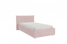 Кровать 0.9 Альба с основанием (Нежно-розовый велюр) в Искитиме - iskitim.katalogmebeli.com | фото