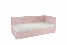 Кровать 0.9 Альба Тахта (Нежно-розовый велюр) в Искитиме - iskitim.katalogmebeli.com | фото