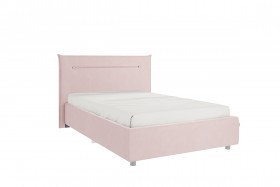Кровать 1,2 Альба с основанием (Нежно-розовый велюр) в Искитиме - iskitim.katalogmebeli.com | фото 1