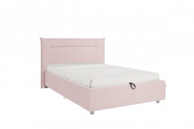 Кровать 1,2 Альба (Нежно-розовый велюр/под-мех) в Искитиме - iskitim.katalogmebeli.com | фото