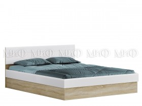Кровать 1,4 спальня Фортуна (Дуб сонома/белый глянец) в Искитиме - iskitim.katalogmebeli.com | фото