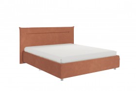 Кровать 1,6 Альба с основанием (Персик велюр) в Искитиме - iskitim.katalogmebeli.com | фото