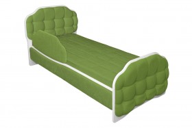 Кровать 160 Атлет 76 Зелёный (мягкий бортик) в Искитиме - iskitim.katalogmebeli.com | фото