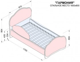 Кровать 160 Гармония 31 Светло-сиреневый (мягкий бортик) в Искитиме - iskitim.katalogmebeli.com | фото 2