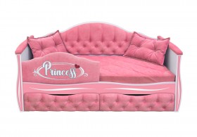 Кровать 160 серии Иллюзия 2 ящика 36 Розовый (мягкий бортик/подушки) в Искитиме - iskitim.katalogmebeli.com | фото 1