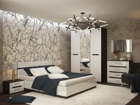 Кровать 1,6м Вегас (Венге/Белый) в Искитиме - iskitim.katalogmebeli.com | фото 2