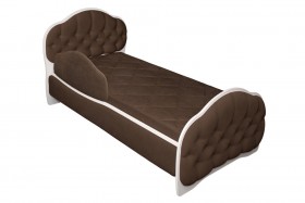 Кровать 170 Гармония 08 Шоколад (мягкий бортик) в Искитиме - iskitim.katalogmebeli.com | фото