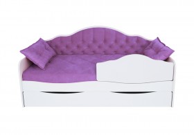 Кровать 170 серии Иллюзия Лайт 1 ящик 32 Фиолетовый (подушки) в Искитиме - iskitim.katalogmebeli.com | фото