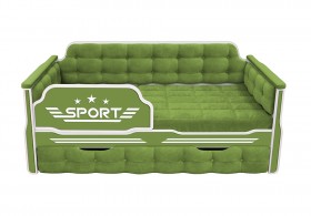Кровать 170 серии Спорт 1 ящик 76 Зелёный (мягкие боковые накладки) в Искитиме - iskitim.katalogmebeli.com | фото