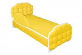 Кровать 180 Атлет 74 жёлтый (мягкий бортик) в Искитиме - iskitim.katalogmebeli.com | фото