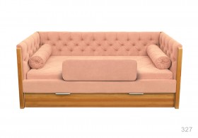 Кровать 180 серии Леди + ящик 15 Бледно-розовый (мягкий бортик/подушка валик) в Искитиме - iskitim.katalogmebeli.com | фото 1