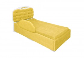 Кровать 190 Атлет Lux 74 Жёлтый (мягкий бортик) в Искитиме - iskitim.katalogmebeli.com | фото