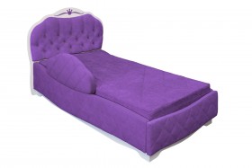 Кровать 190 Гармония Lux 32 Фиолетовый (мягкий бортик) в Искитиме - iskitim.katalogmebeli.com | фото 1